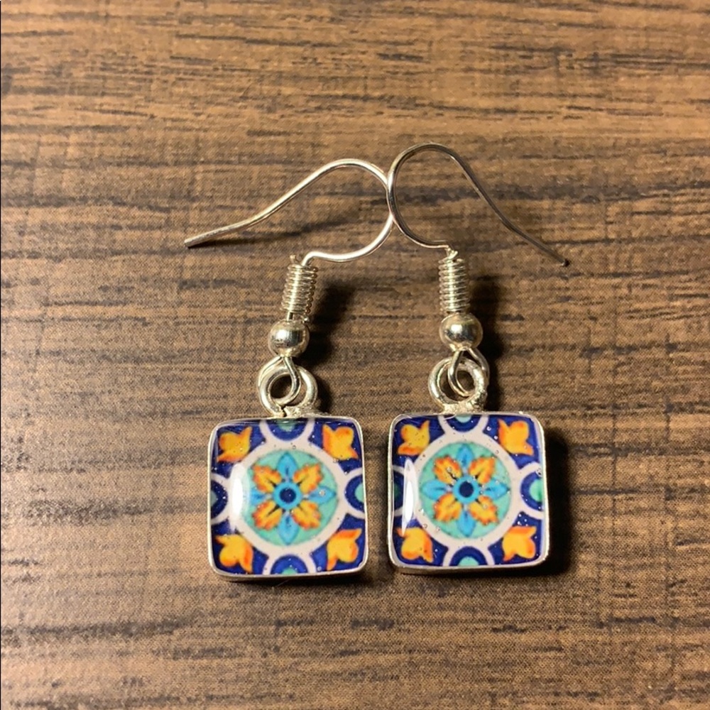 Earrings. Talavera style. Handcrafted.
